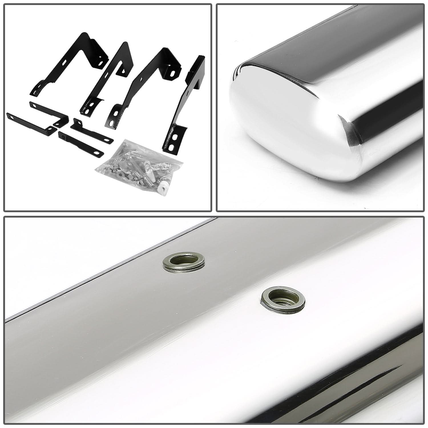02-09 Dodge Ram 1500/2500/3500 5" Oval Silver Nerf Bars - Quad Cab
