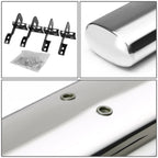 04-08 Ford F-150 SuperCab 5" Oval Straight Nerf Bars Silver