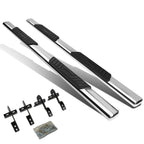 04-08 Ford F-150 / 06-08 Lincoln Mark LT 5" Oval Nerf Bars Silver