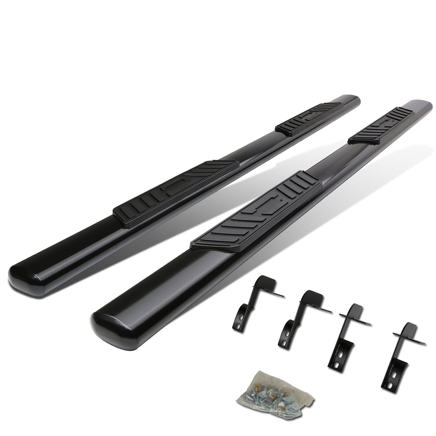 99-16 Ford F-250 F-350 F-450 F-550 5" Oval Nerf Bars Super Cab Black