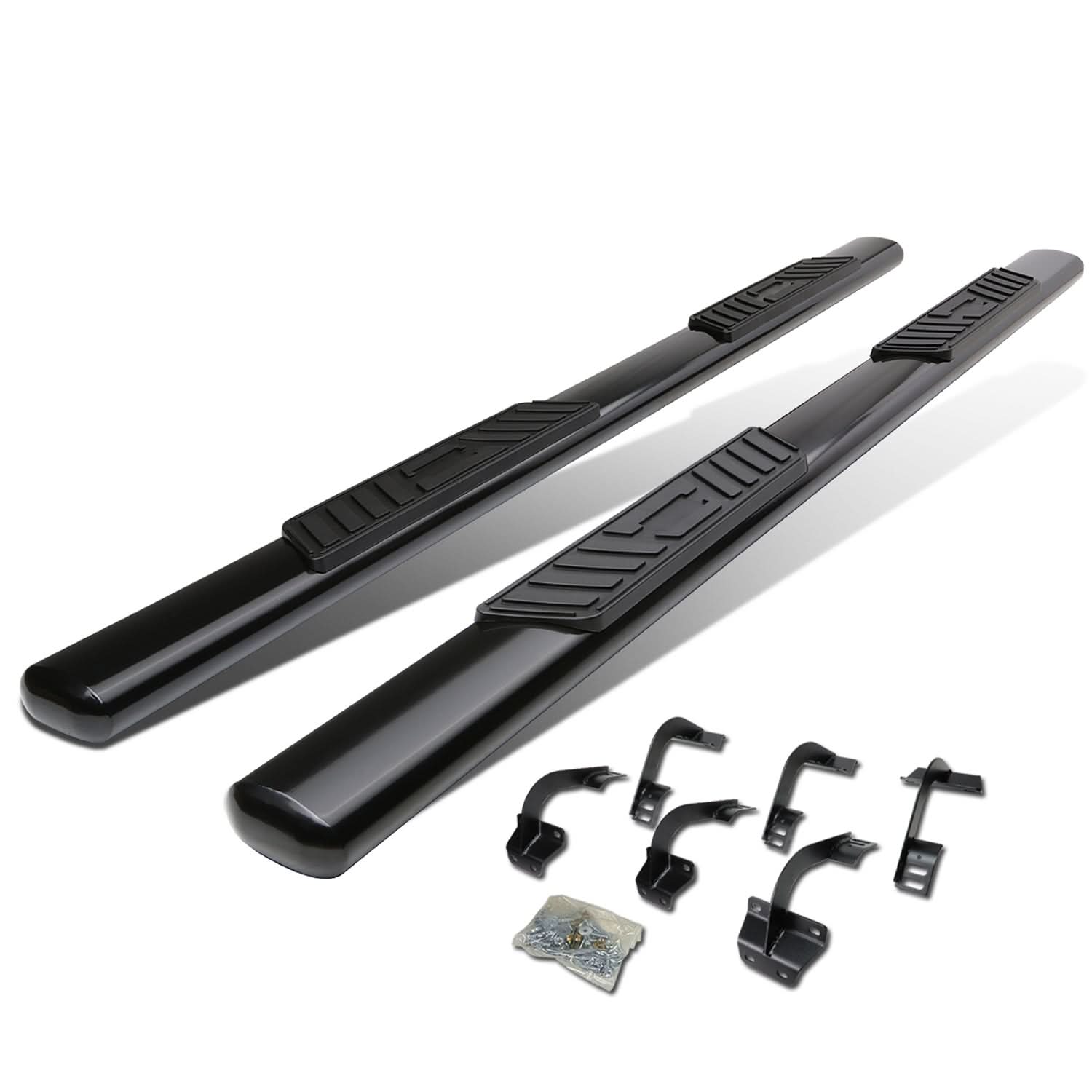 2015-2018 Ford F-150 SuperCrew 5" Oval Nerf Bars Black