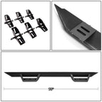 2007-2016 Jeep Wrangler 4-Door Step Down Nerf Bars - Black