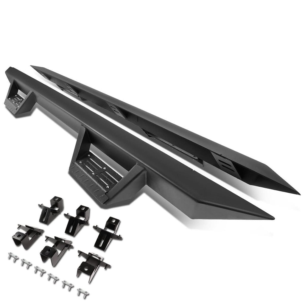 2018-2019 Jeep Wrangler JL 4-Door Step Down Nerf Bars - Black