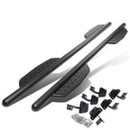 2015-2017 Ford F-150 Crew Cab 3" Round Extended Step Bars - Matte Black