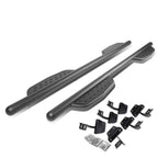 2015-2017 Ford F-150 Crew Cab 3" Round Extended Step Bars - Matte Black