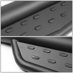 2015-2017 Ford F-150 Crew Cab 3" Round Extended Step Bars - Matte Black