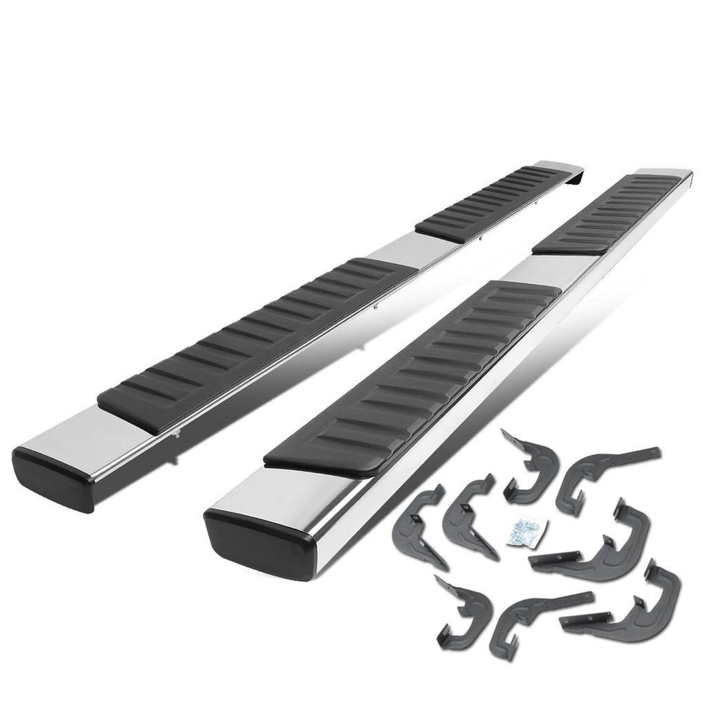 07-19 Chevrolet Silverado GMC Sierra 6" Straight Nerf Step Bar Silver