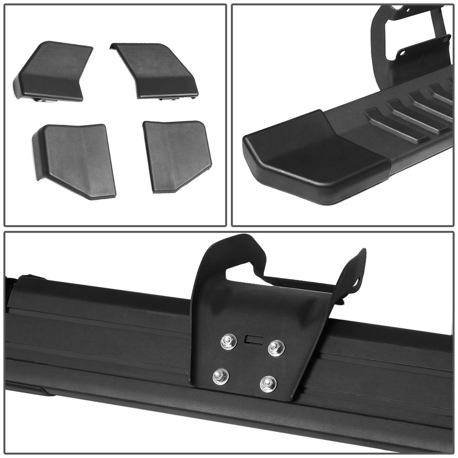 2015-2018 Ford F-150 Crew Cab 6" Oval Nerf Bar Step Bar - Black