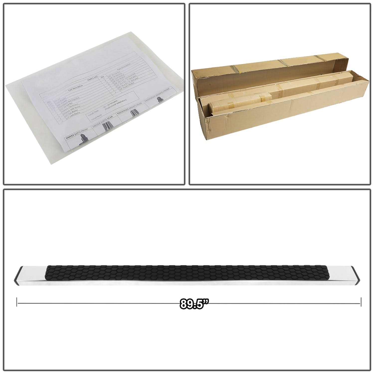 99-16 Ford F-250 F-350 F-450 F-550 Super Duty 5" Chrome Nerf Bars