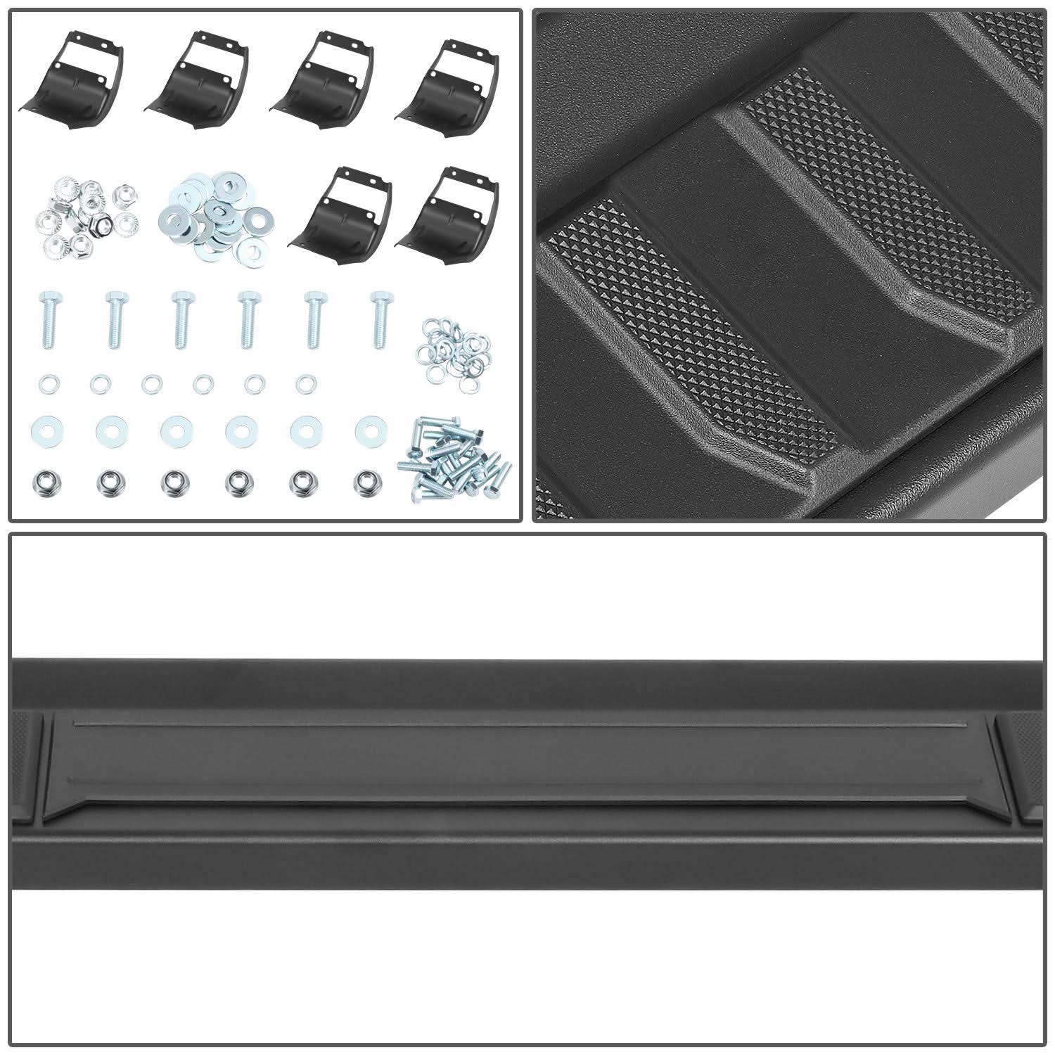 2022-2023 Ford F-150 SuperCrew Cab Black Nerf Bar Step Bar
