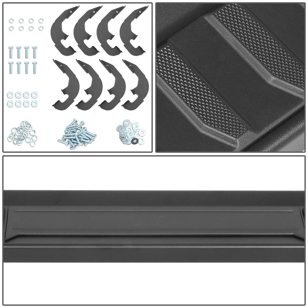 2019-2022 Silverado Crew Cab Black Nerf Step Bars