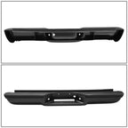 92-99 Chevrolet Suburban Rear Step Bumper - Black with Strip Hole