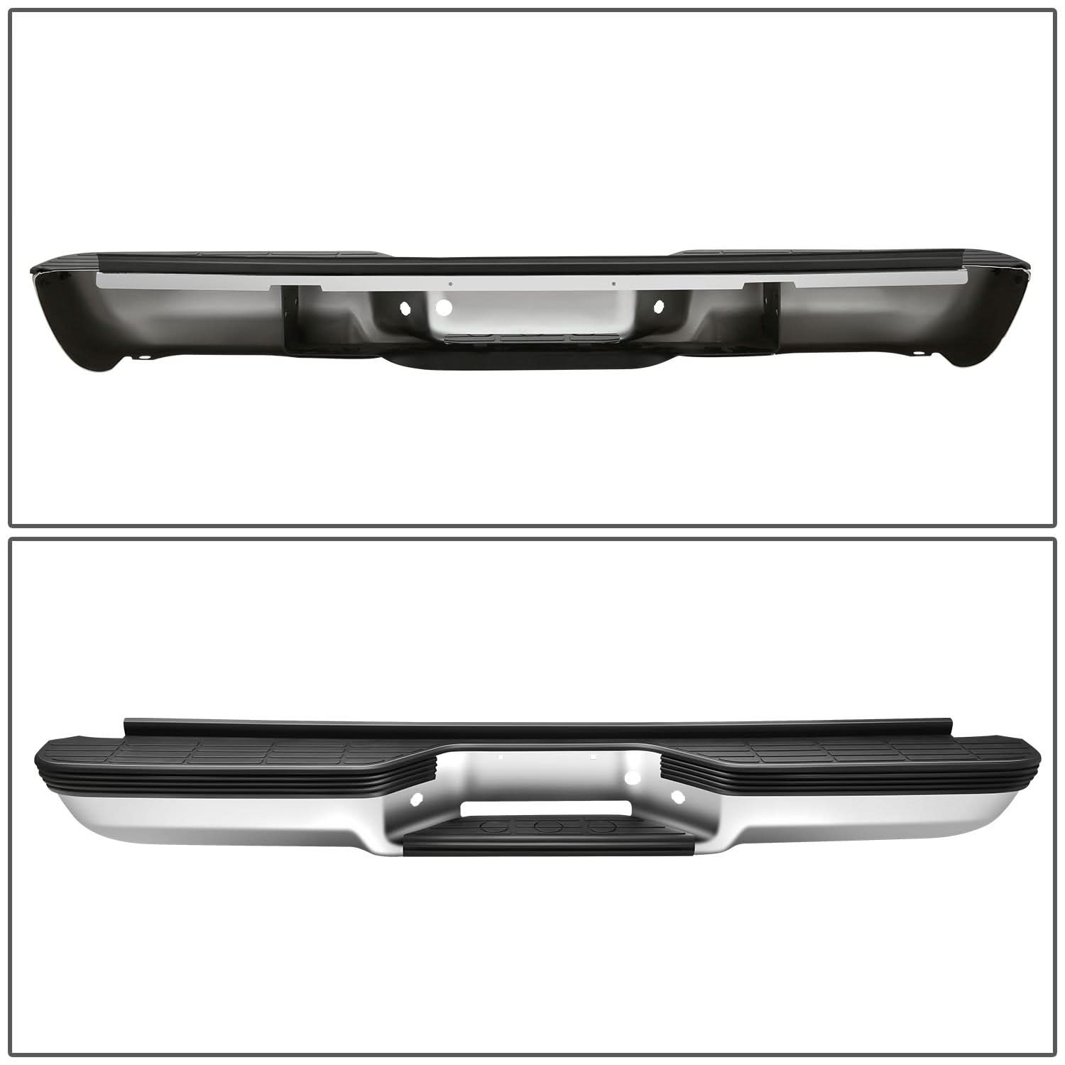 92-99 Chevrolet Suburban Chrome Rear Step Bumper with Strip Hole
