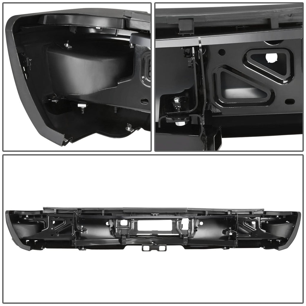 15-19 Silverado Sierra 2500 3500 Rear Step Bumper w/ Sensor Hole & Hitch