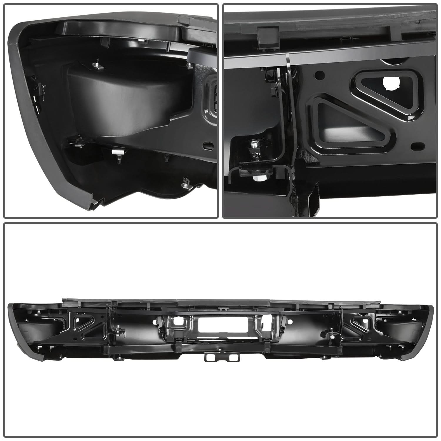 15-19 Silverado Sierra 2500 3500 Rear Step Bumper w/ Sensor Hole & Hitch