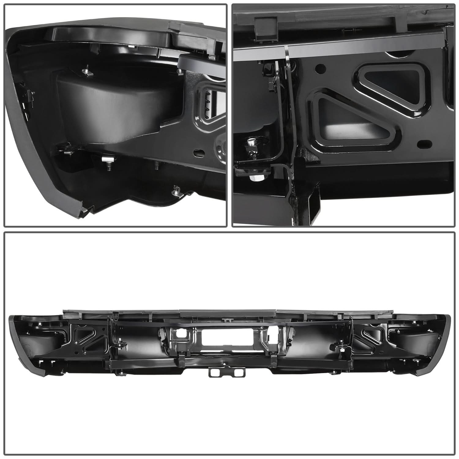 15-19 Silverado Sierra 2500 3500 Rear Step Bumper with Hitch