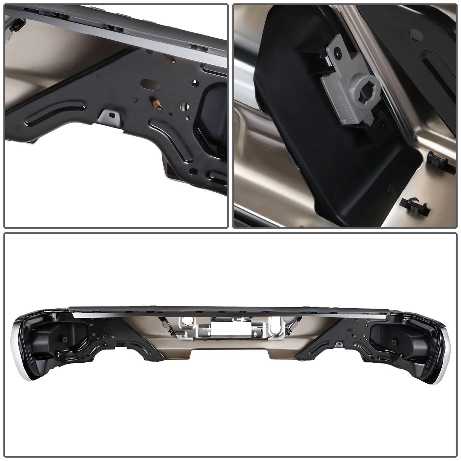 2019-2023 Chevrolet Silverado GMC Sierra Corner Step Rear Bumper Chrome
