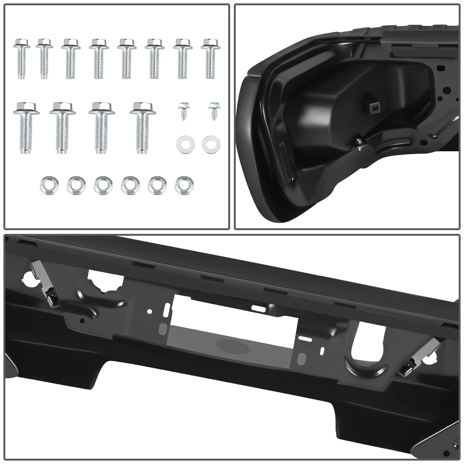 19-23 Chevy Silverado GMC Sierra 1500 Corner Step Rear Bumper Steel