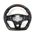 2020-2024 Focus Escape Steering Wheel Red Stitch Indicator CF Leather