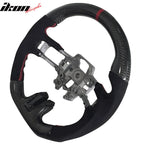 2015-2017Â Ford Mustang V3 Steering WheelMatte CF Synthetic Suede Red R