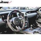 2015-2017 Mustang V4 Matte Steering Wheel Red Ring CF Real Leather