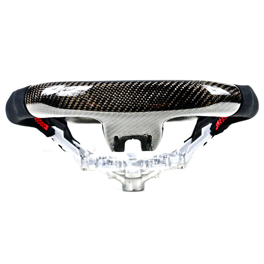 2018-2023 Ford Mustang V1 Steering Wheel w/ Red Stitching Carbon Fiber