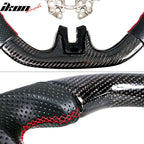 2018-2023 Ford Mustang V1 Steering Wheel w/ Red Stitching Carbon Fiber
