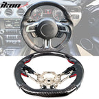 2018-2023 Ford Mustang V1 Steering Wheel w/ Red Stitching Carbon Fiber