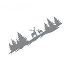 Hunting Deer & Trees Tailgate Decal | 4x4 Off-Road Vinyl Sticker for Pickup Trucks & SUVs