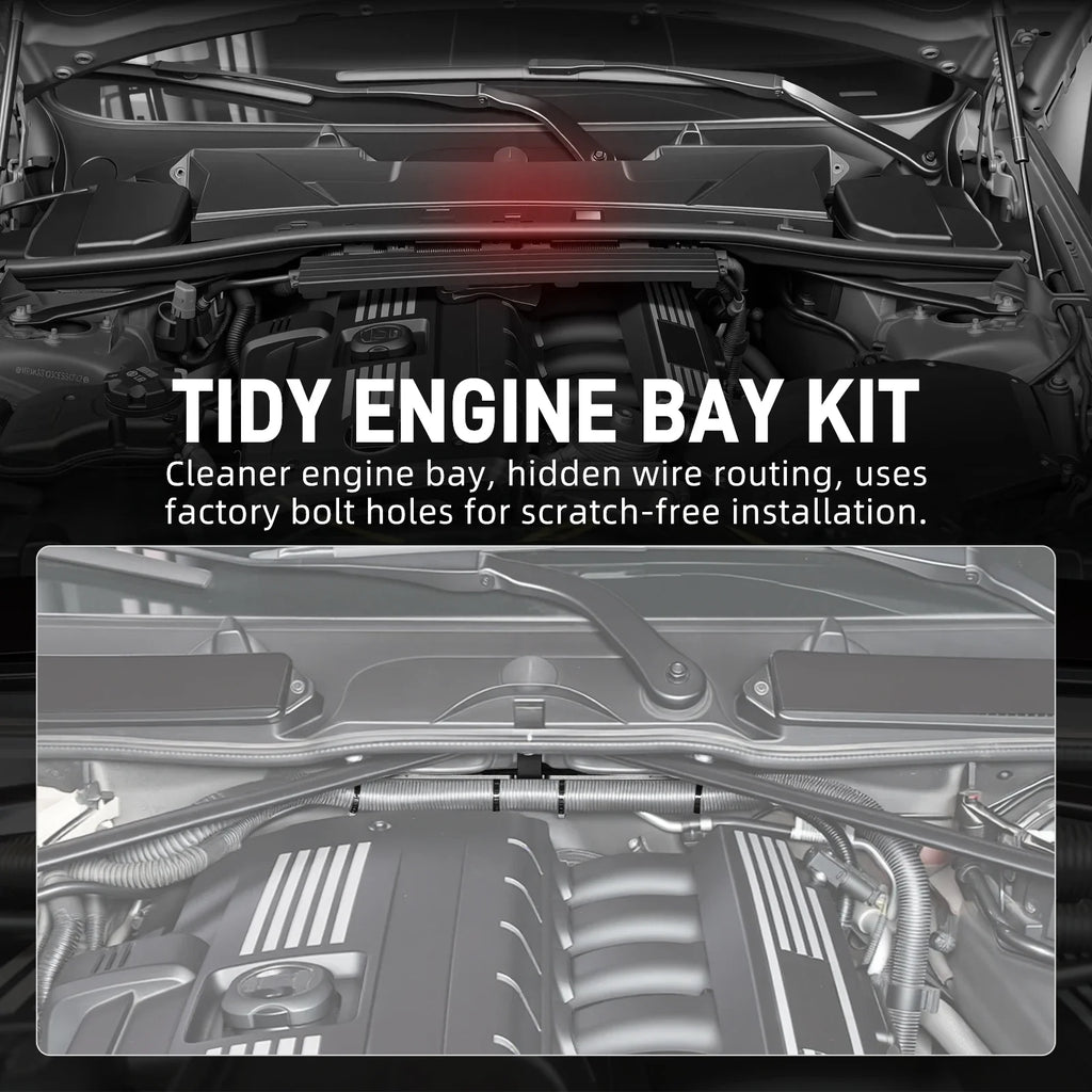 BMW Engine Bay Harness Mount Bracket – Clean Wire Tuck Upgrade (E90 E92 E87 E82 2005–2013)