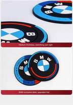 BMW Silicone Anti-Slip Car Coaster / Cup Mat 2-Piece Set for 1 / 3 / 4 / 5 Series, X3 / X5 / X7 (F20 / F40 / G01 / G02 / G05 / G22 / G30 / G32)