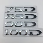 Rear Boot Trunk Tailgate Emblem Badge for Tesla Model 3 / S / X / Y | 75D 85D 90D 100D Sticker