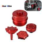 BMW 3 Series E36 E46 / 5 Series E39 / X3 E83 / X5 E53 / Z3 M52 M54 Billet Aluminum M-Style Engine Cap Set Oil Filler Filter Power Steering Coolant 1992 - 2006