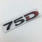 Rear Boot Trunk Tailgate Emblem Badge for Tesla Model 3 / S / X / Y | 75D 85D 90D 100D Sticker