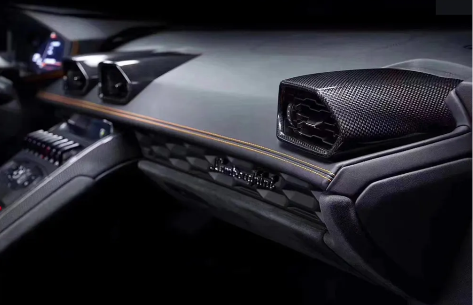 Carbon Fiber Air Vent AC Trim Replacement Set for Lamborghini Huracan - Bull Boost Performance