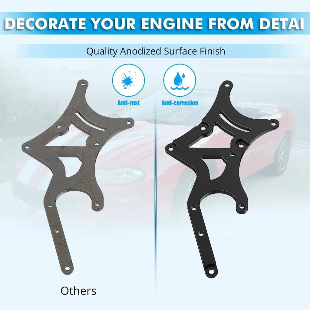 Driver-Side LS Truck Alternator & Power Steering Relocation Bracket Kit (1999–2014)