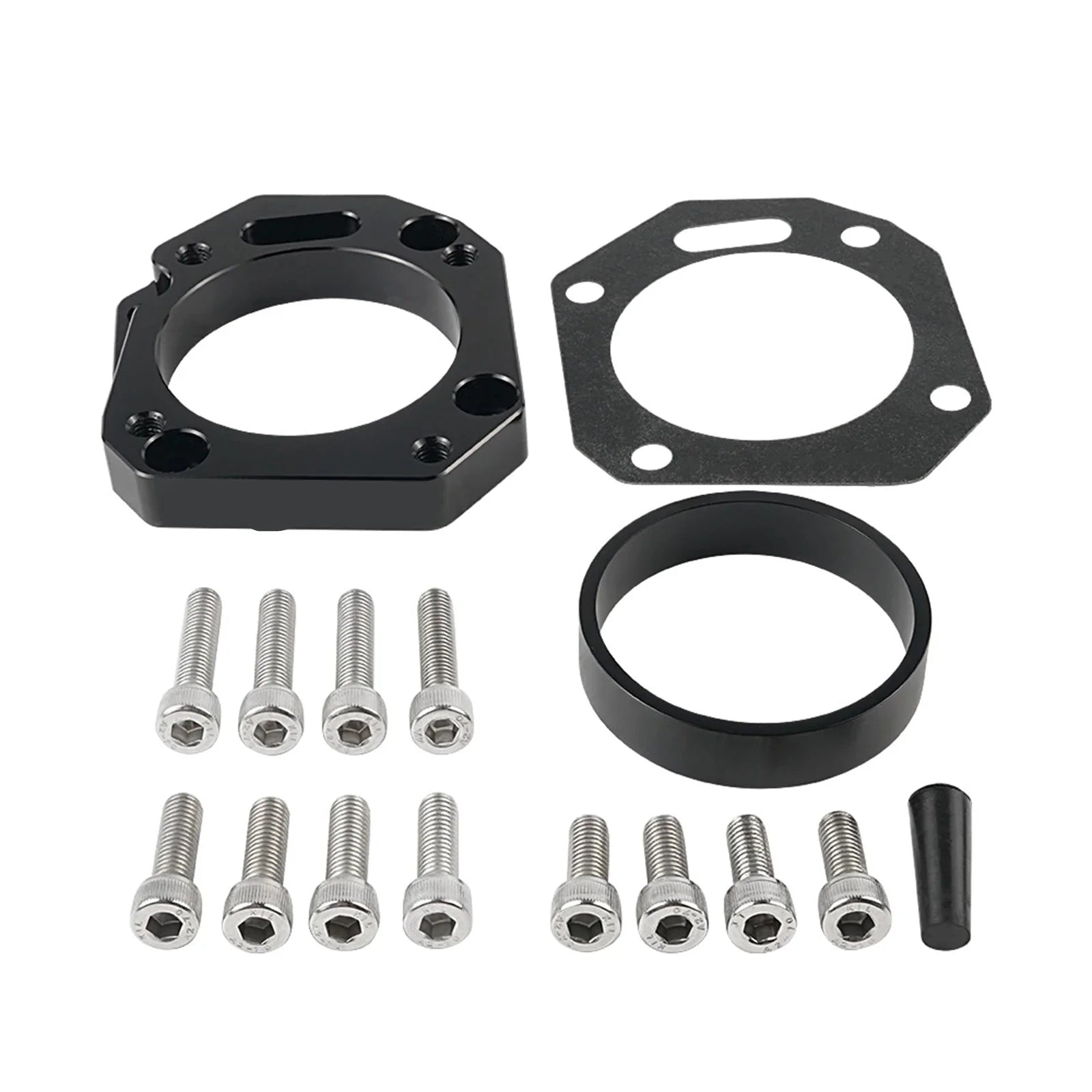 Honda K20 / K24 K-Series Engine Billet Aluminium RBC / RRC Dual Throttle Body Adapter (62mm / 70mm Dual Bore)
