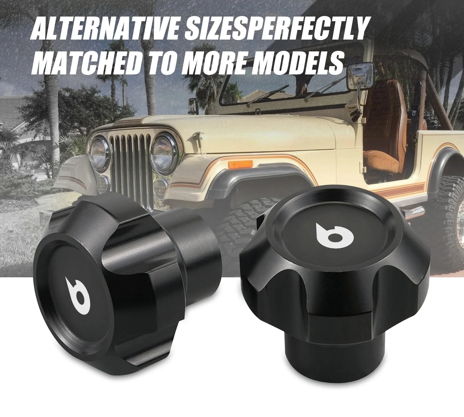Jeep CJ-5 / CJ-7 / CJ-8 Billet Aluminium Dash Knob Set 1976 - 1986 (6-Piece Set)