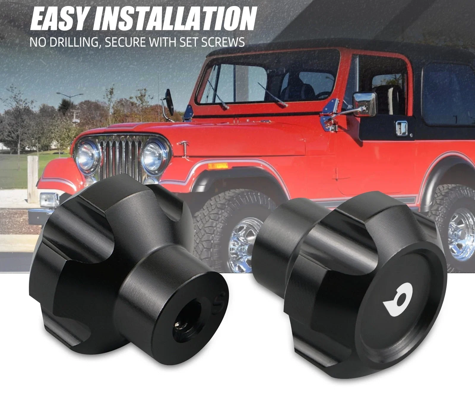 Jeep CJ-5 / CJ-7 / CJ-8 Billet Aluminium Dash Knob Set 1976 - 1986 (6-Piece Set)