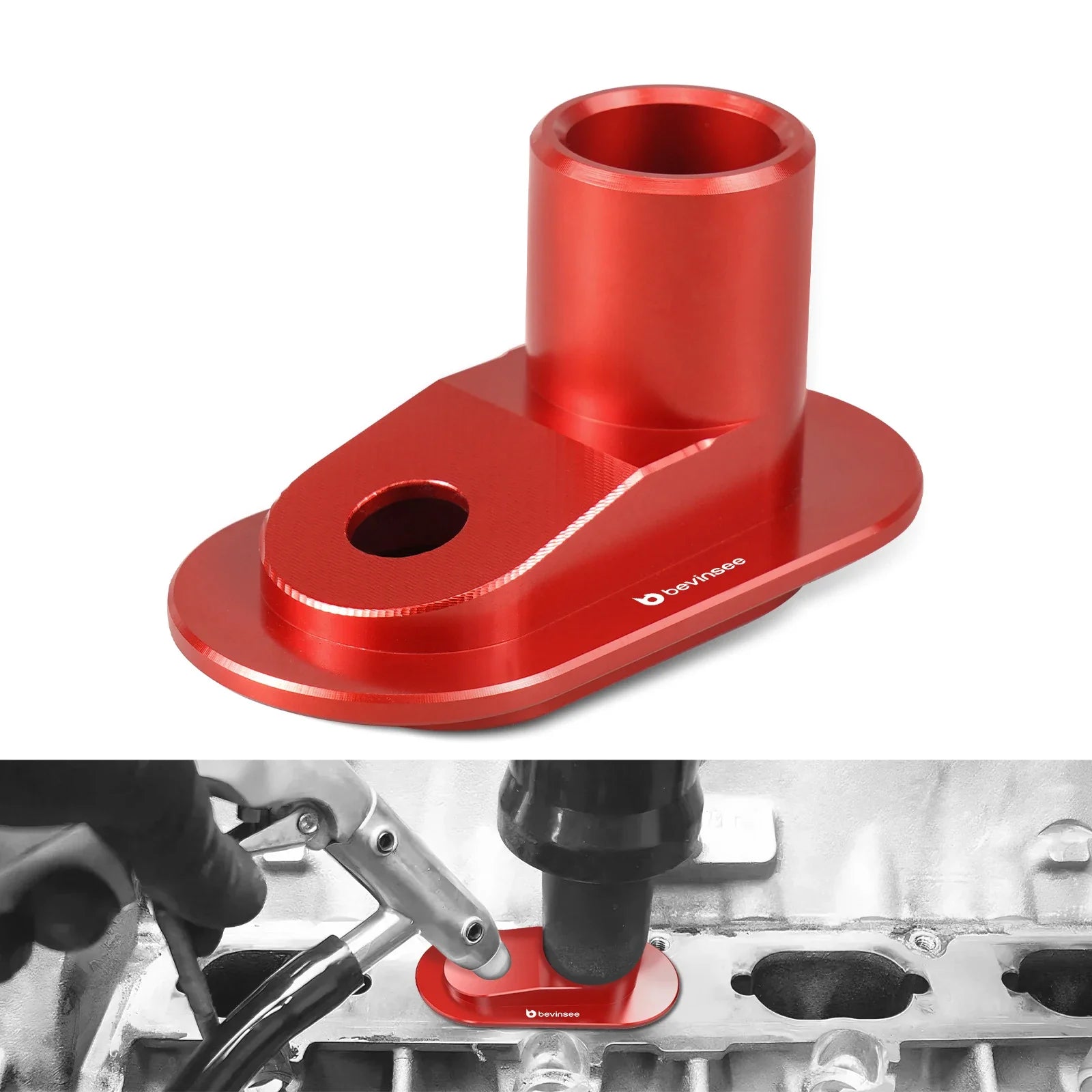 Audi S4 / S5 / A6 / Q7 / SQ5 3.0 TFSI & VW Golf MK5 GTI BYD Engine Walnut Blaster Carbon Cleaning Adapter (Billet Aluminum)
