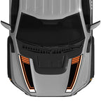 Custom Matte Black Engine Hood Stripe Kit | Front Graphics for Ford Raptor / Mustang
