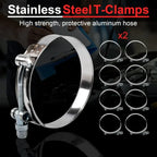 Universal 2.5" Aluminium Turbo Intercooler Piping Kit with Silicone Couplers, U-Pipe & Stainless Steel T-Bolt Clamps