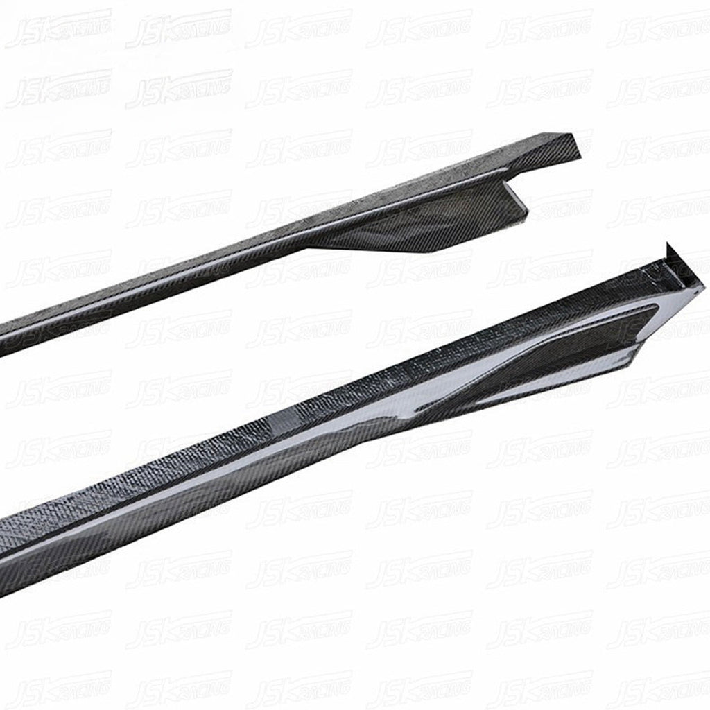 Carbon Fiber Side Skirts Extensions for Porsche Cayman 718 16-19 - Bull Boost Performance