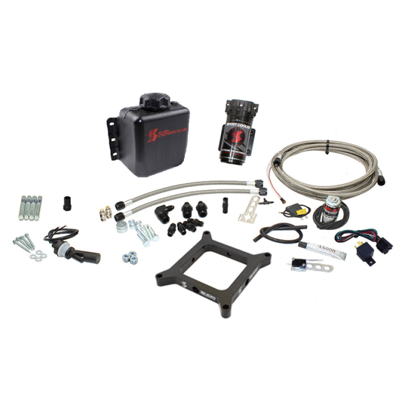 Snow Performance 4150 Flange Gas Stage 1 Naturally Aspirated Water Inj Kit (SS Braided 4AN Fittings)