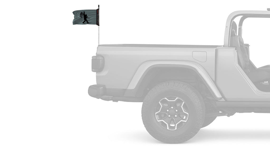Bigfoot USA 12"x18" Forever Wave Flag for Jeep Wrangler YJ 1986-1995