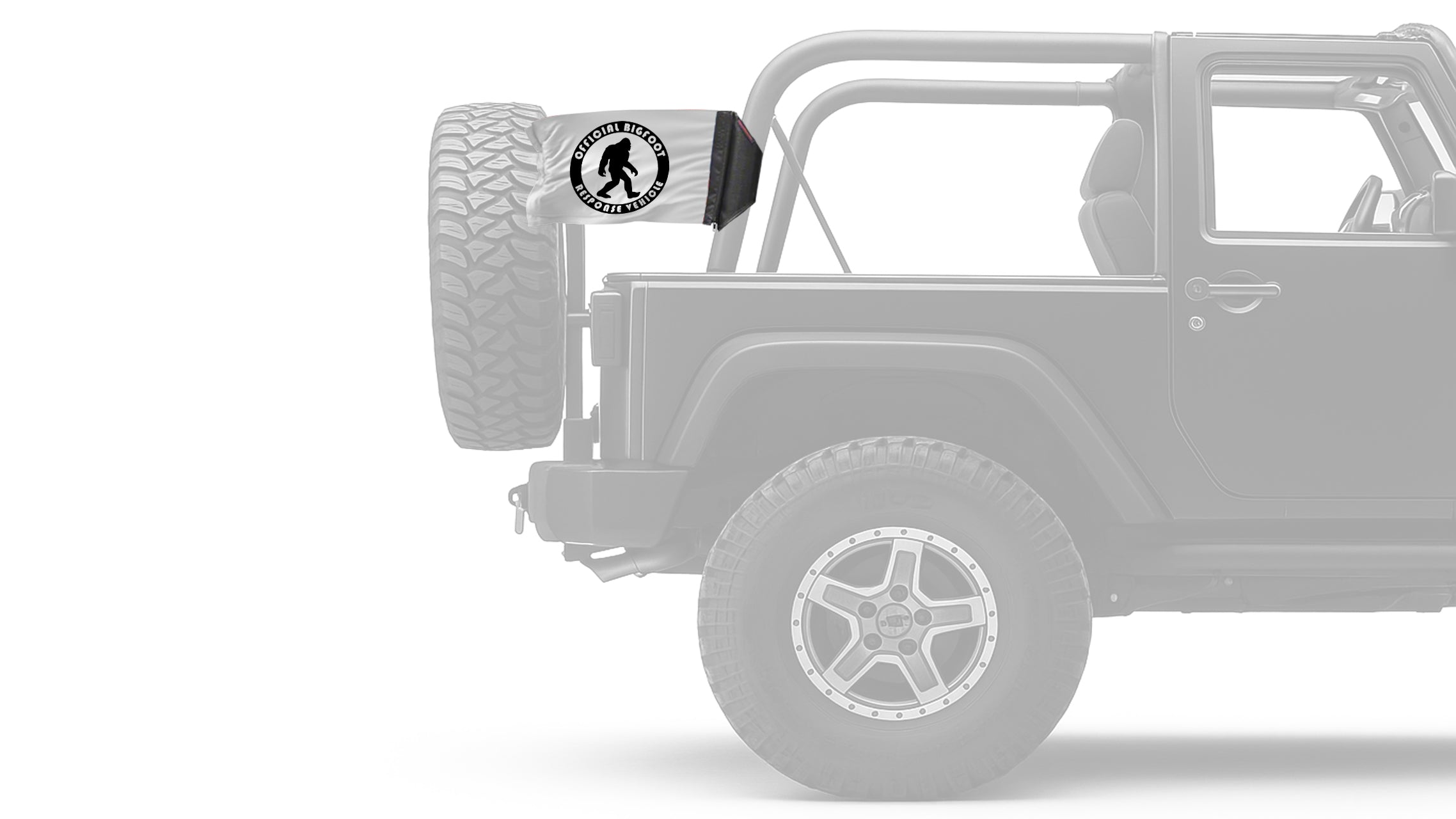 Bigfoot 12"x18" Forever Wave Flag for Jeep Wrangler TJ 1996-2006