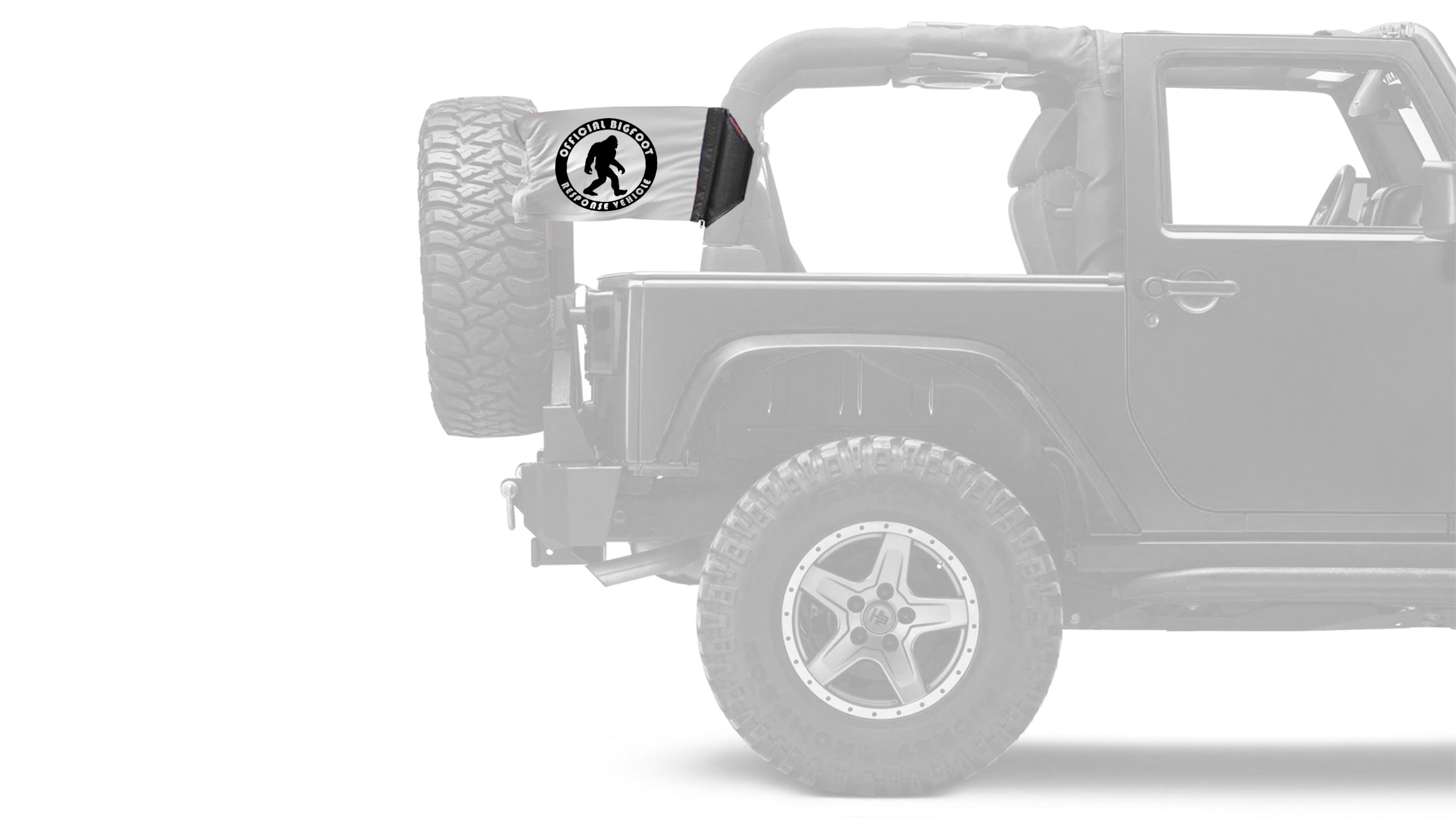 Bigfoot 12"x18" Forever Wave Flag for Jeep Wrangler JK 2-Door 2007-2018