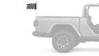 Checkered 12"x18" Forever Wave Flag for Jeep Wrangler JL 2-Door 2018-Present