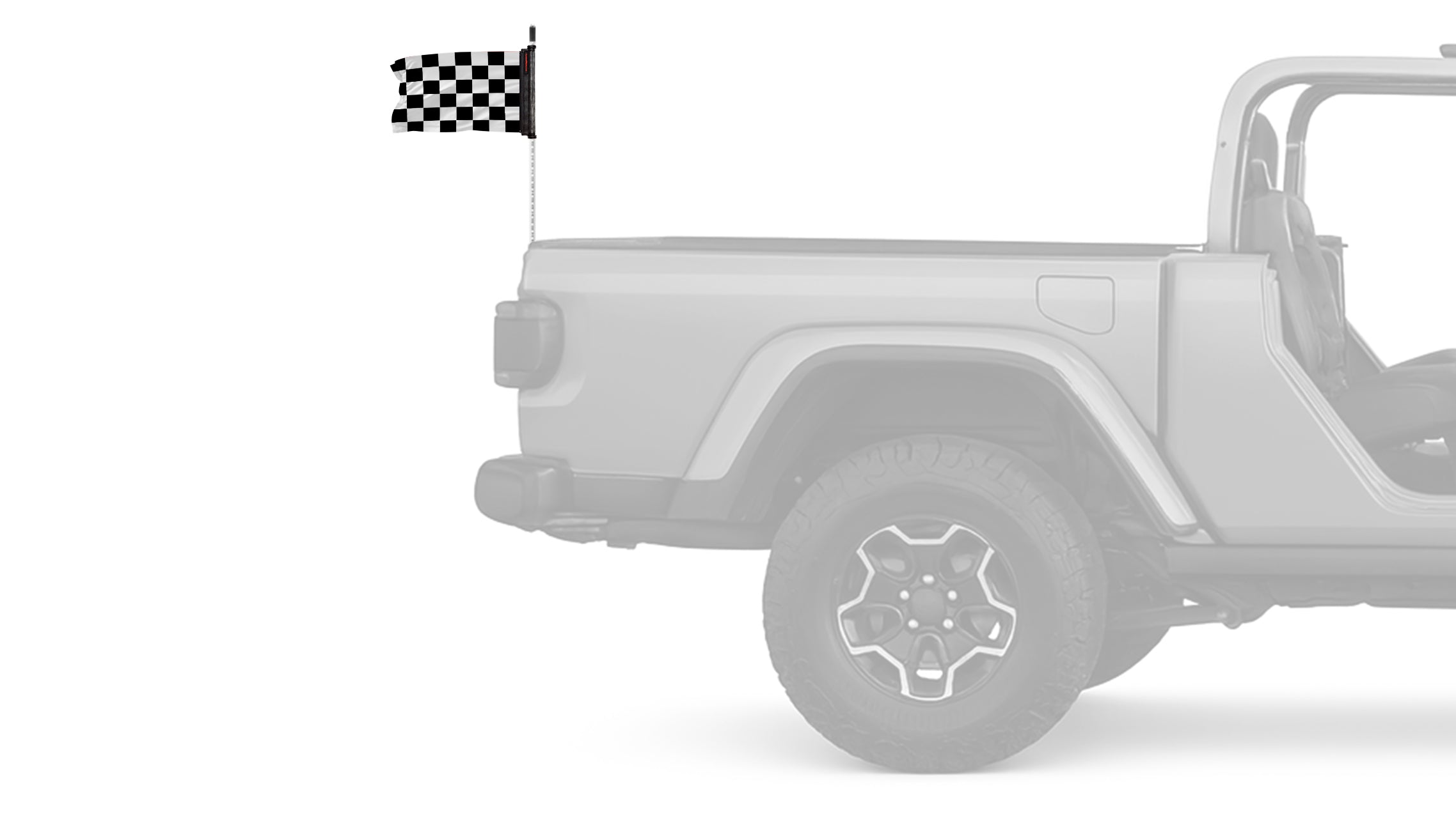 Checkered 12"x18" Forever Wave Flag for Jeep Wrangler JL 2-Door 2018-Present