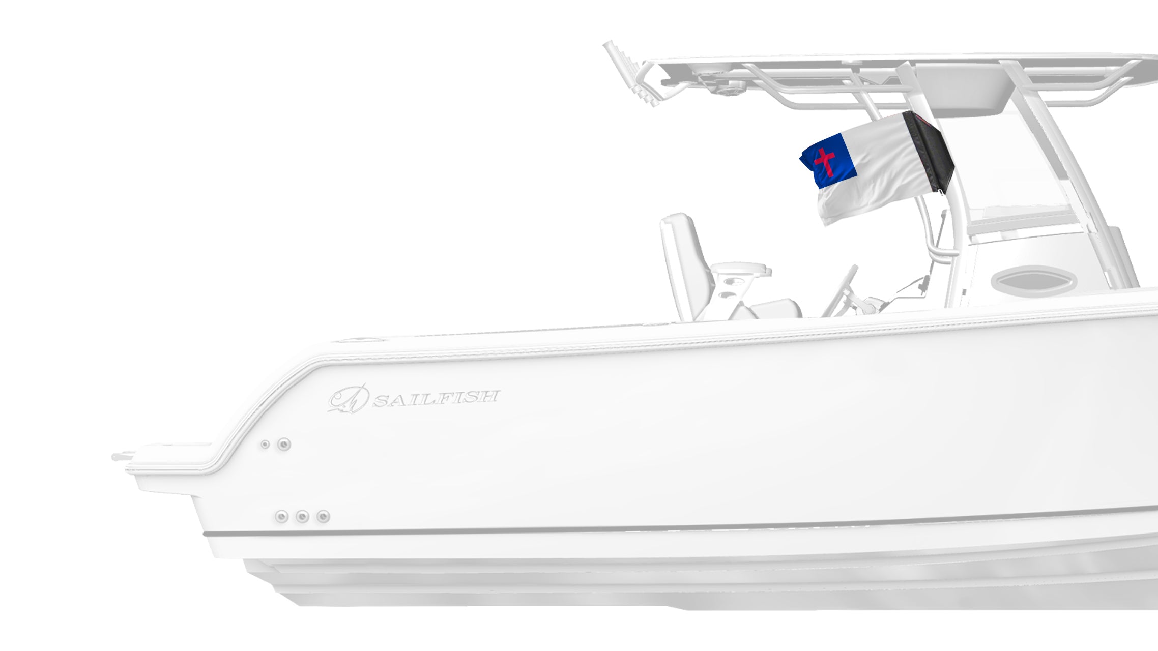 Christian 12"x18" Forever Wave Flag for Boats